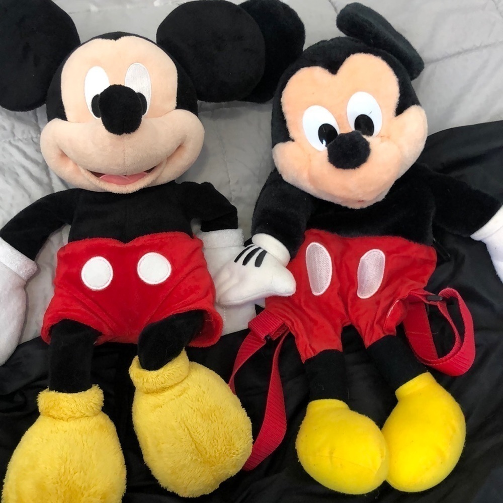 Mickey Mouse stuff toy and backpack set! Used